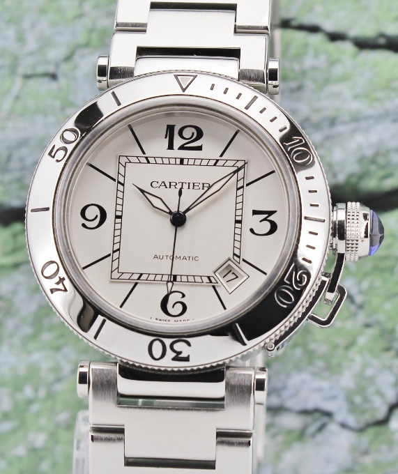 (image for) A CARTIER STAINLESS STEEL PASHA SEATIMER AUTOMATIC WATCH / 2790